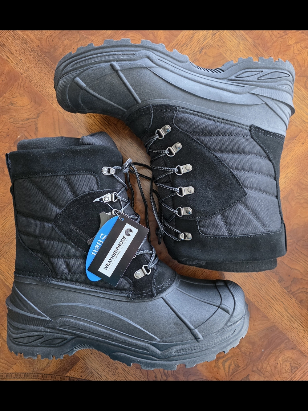 Weatherproof Men's Badger II Waterproof Flat Heel Winter Snow Boots Size 12 M